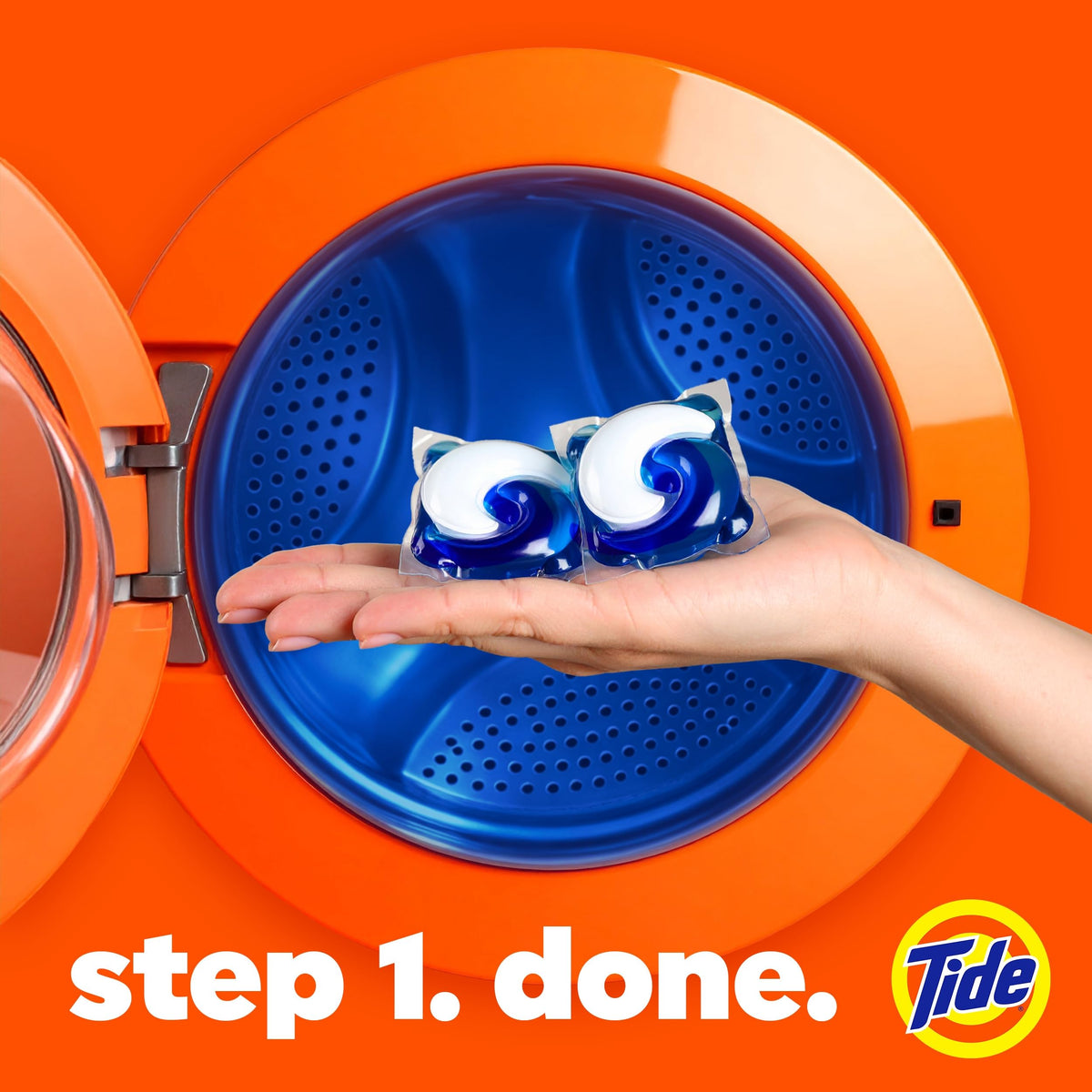 Tide Odour + Oxi Laundry Detergent Pacs, Original Scent, 63 Count
