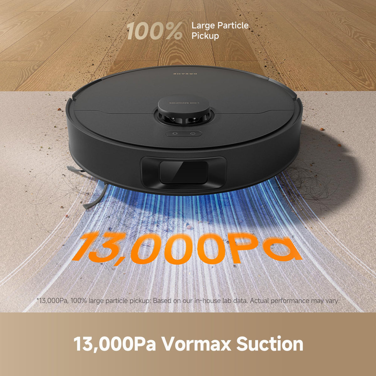 DREAME D20 Plus Robot Vacuum and Mop, Self-Emptying, Black