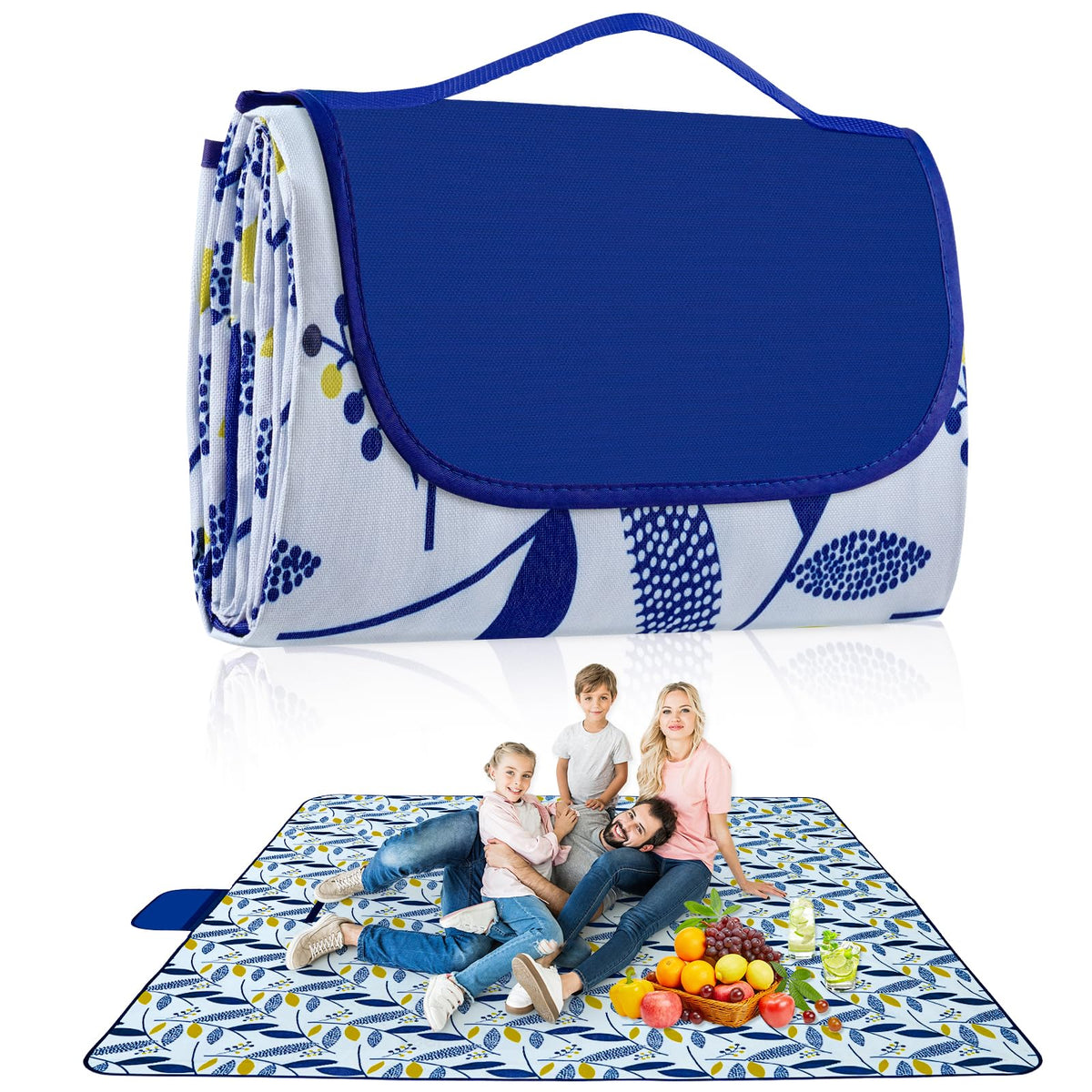 Habaylin Waterproof Picnic Blanket, 79" x 79"