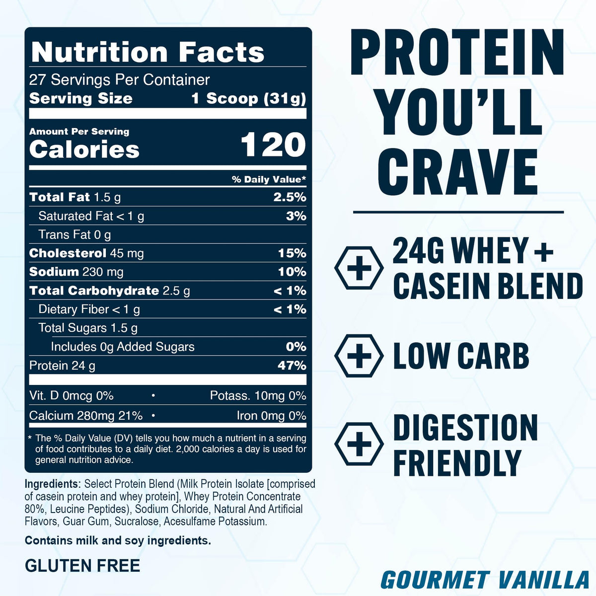 PEScience Select Protein Powder, Gourmet Vanilla, 27 Servings