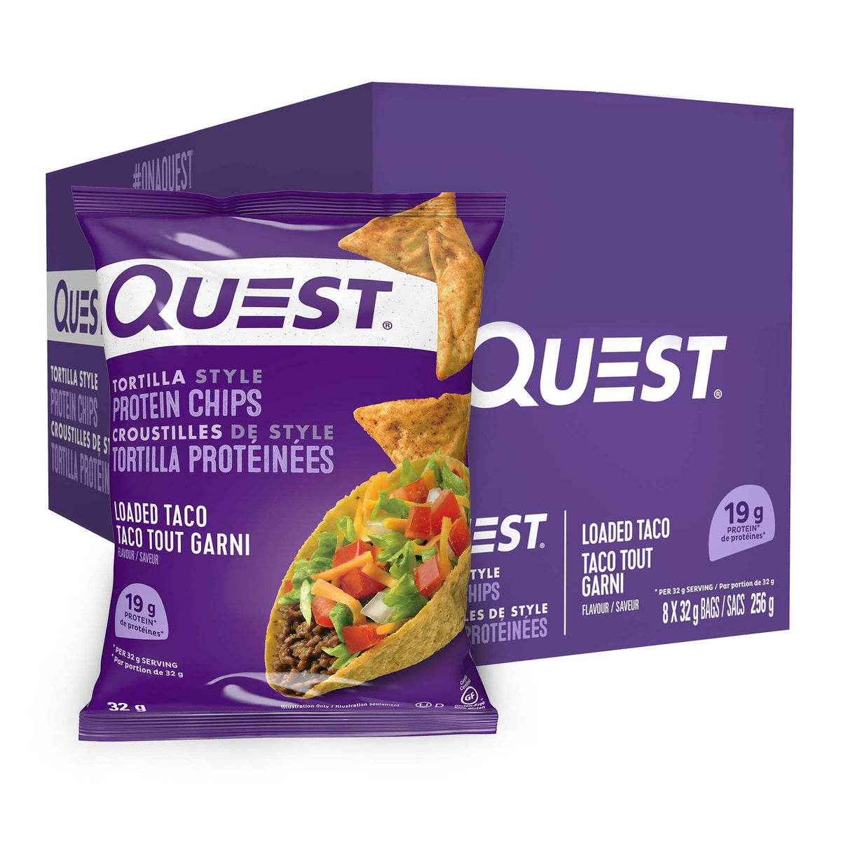 Quest Tortilla Style Protein Chips, Loaded Taco, 8 Count