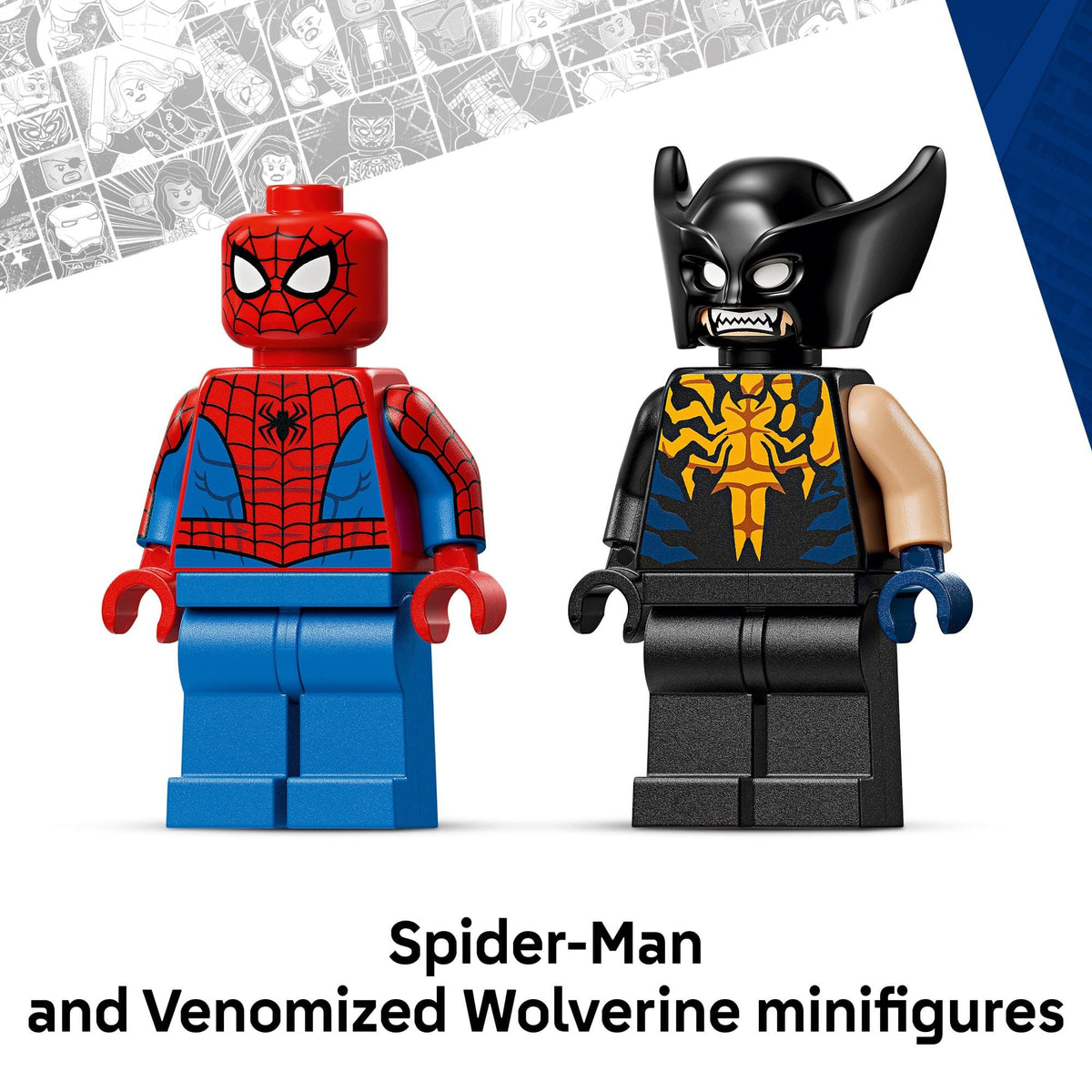 LEGO Marvel Spider-Man Car vs. Venomized Wolverine Set, Ages 7+, 76336