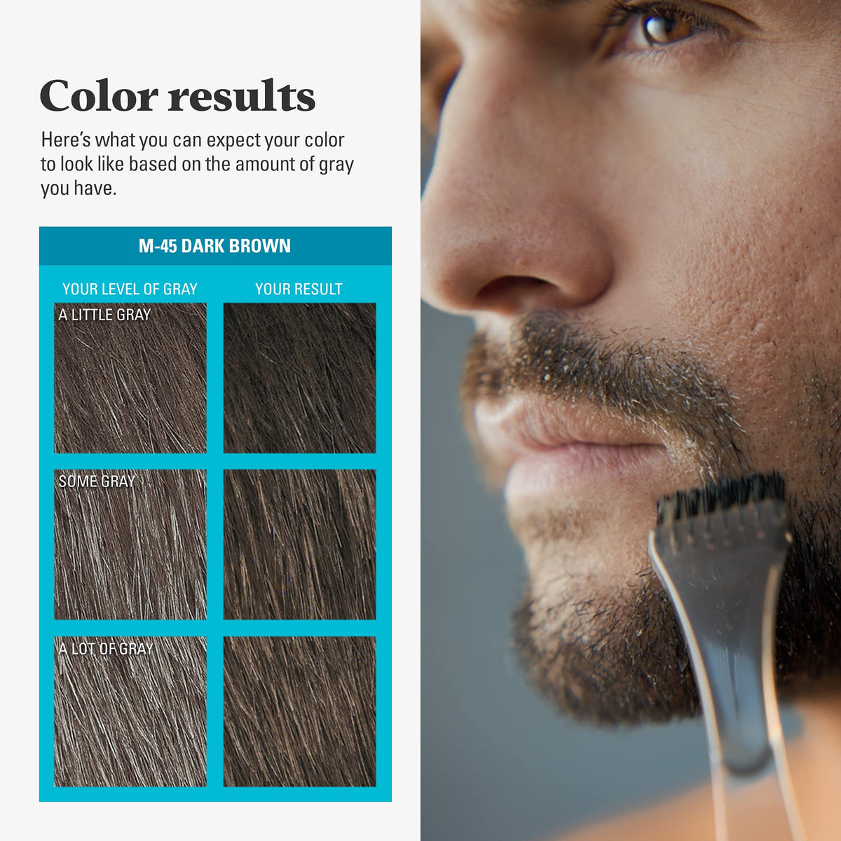 Just For Men Mustache and Beard Dye, Dark Brown M-45, 3 Count