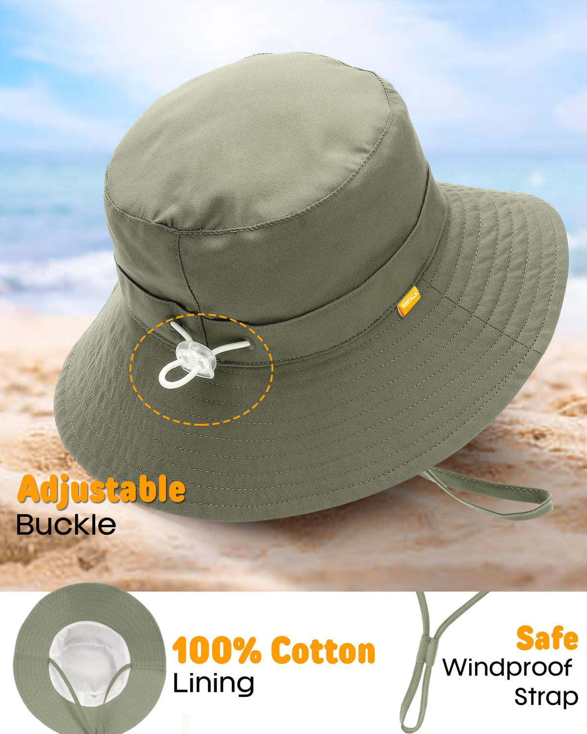 Furtalk Baby and Toddler Bucket Sun Hat, Ages 0-5