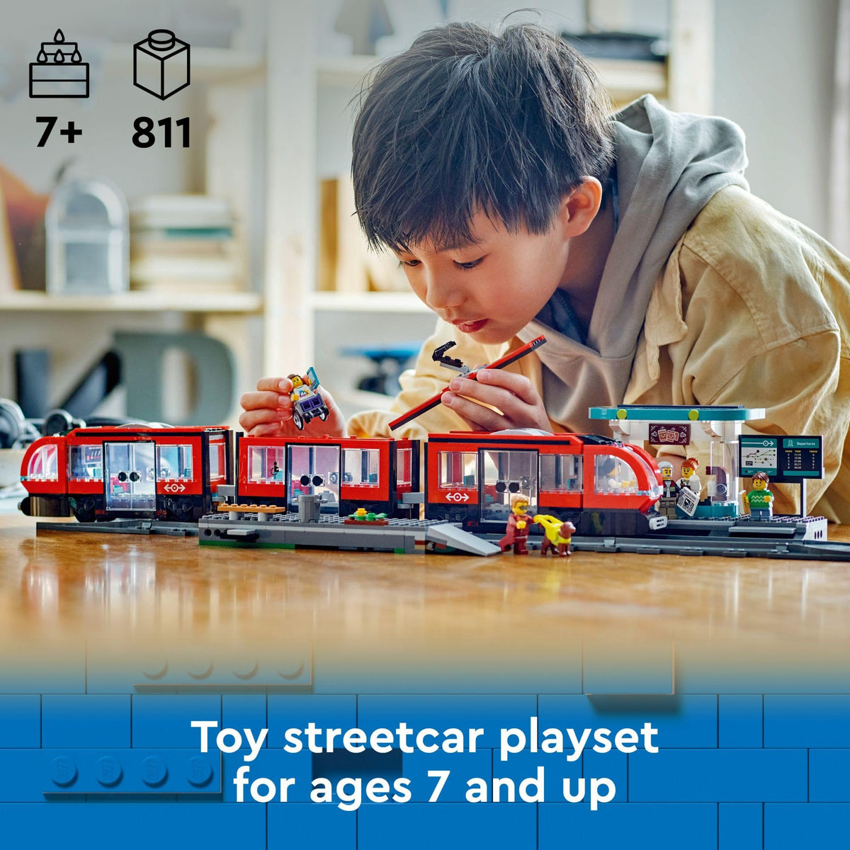 LEGO City Downtown Streetcar and Station Train Set 60423