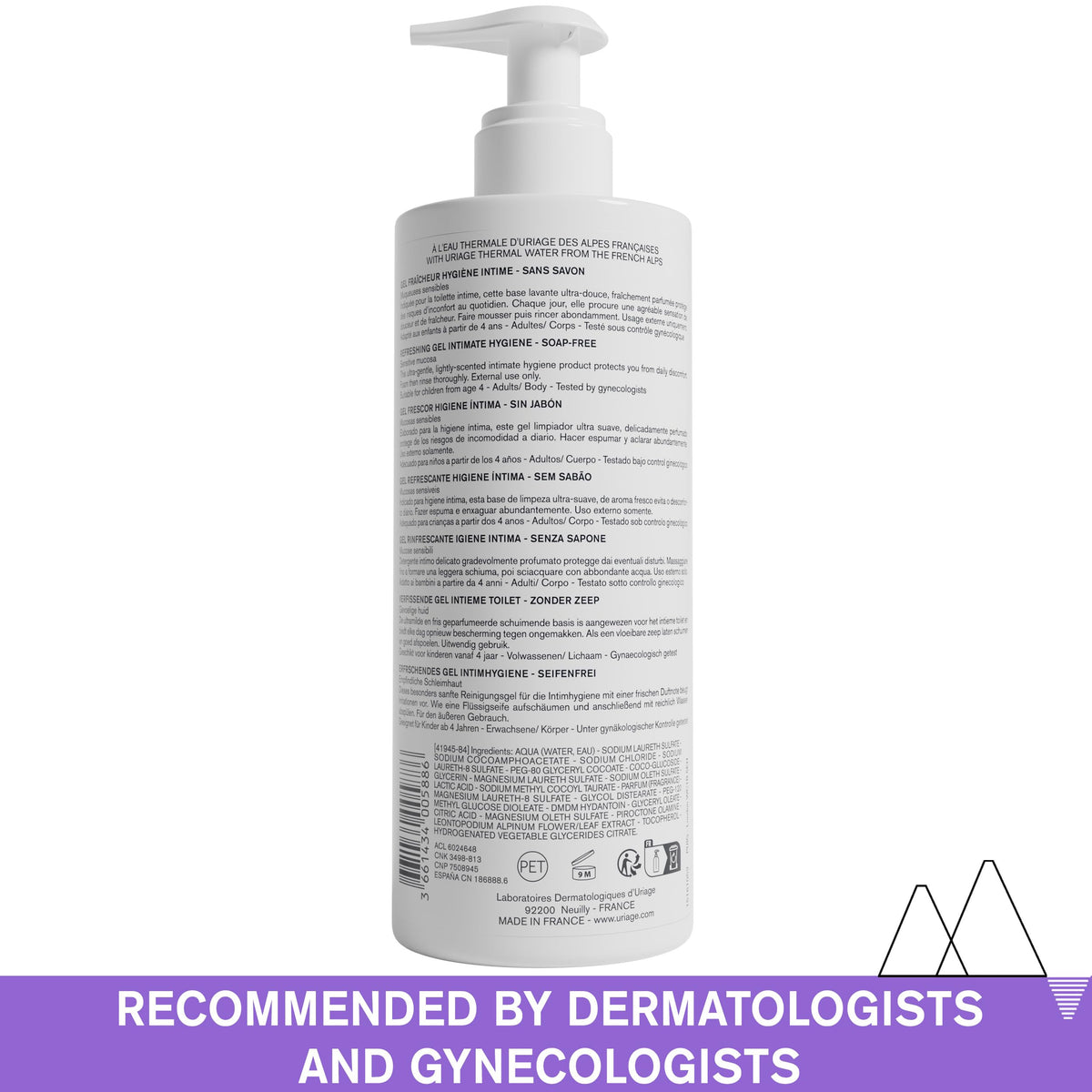 Uriage Gyn-Phy Refreshing Intimate Gel, 500ml