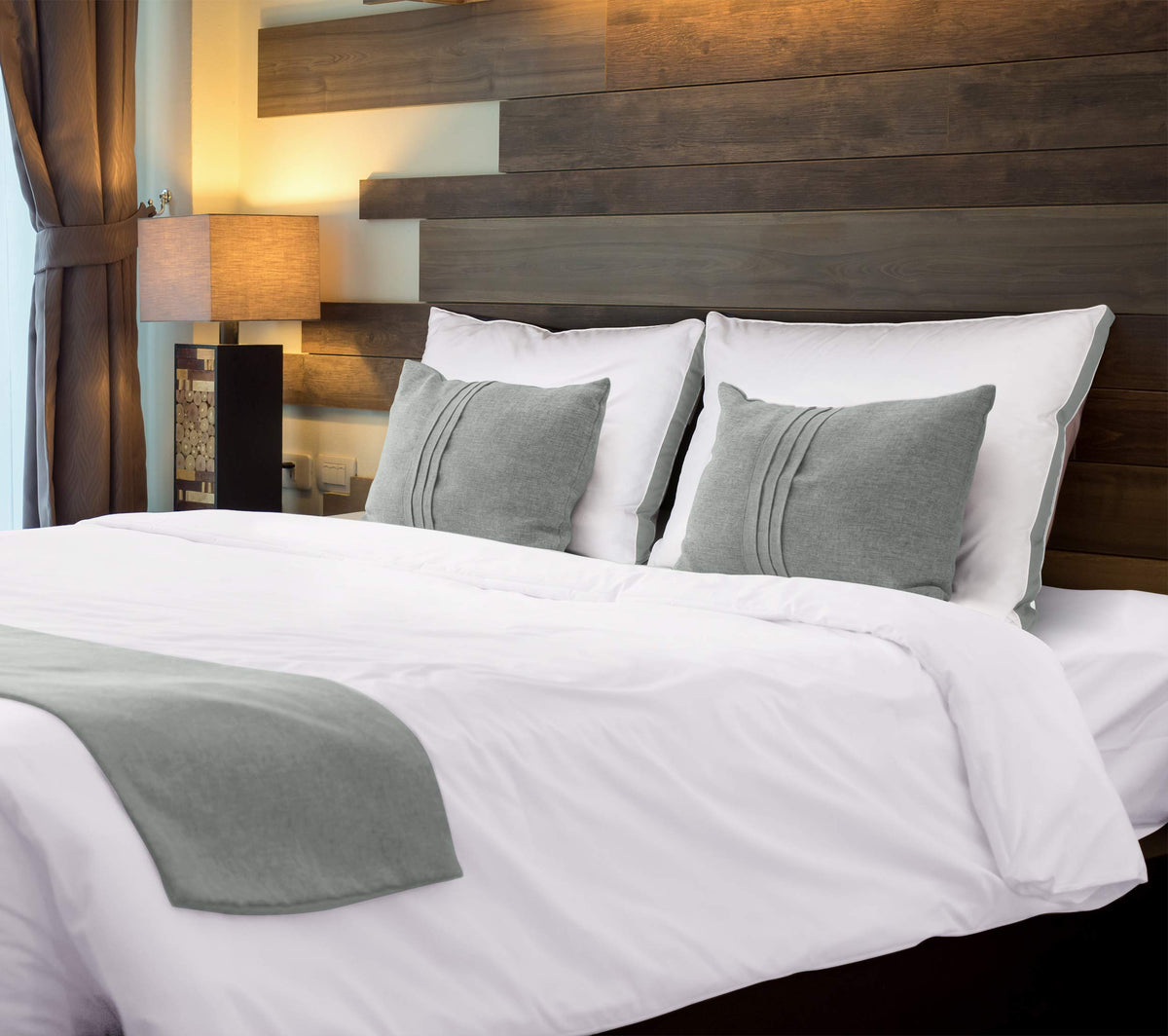 Utopia Bedding Gusseted Bed Pillows, Queen, Grey, Set of 2