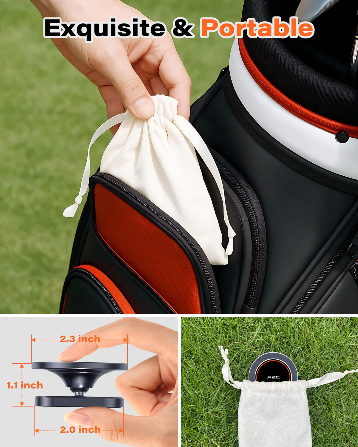 A2C Alloy Magnetic Golf Cart Phone Holder for MagSafe