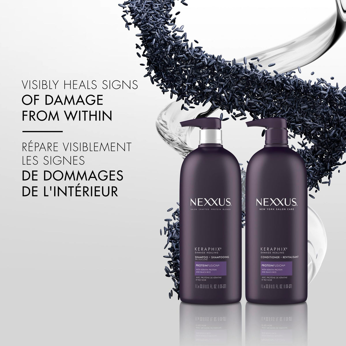 Nexxus Keraphix Damage Healing Shampoo with Pump, 1 L