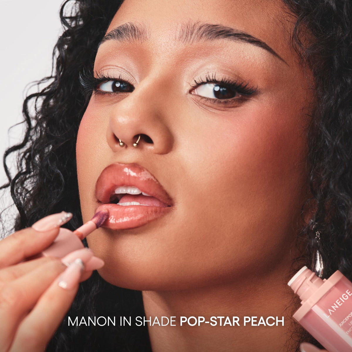 Laneige JuicePop Box Lip Tint, 12-HR Hydrating, Pop-Star Peach