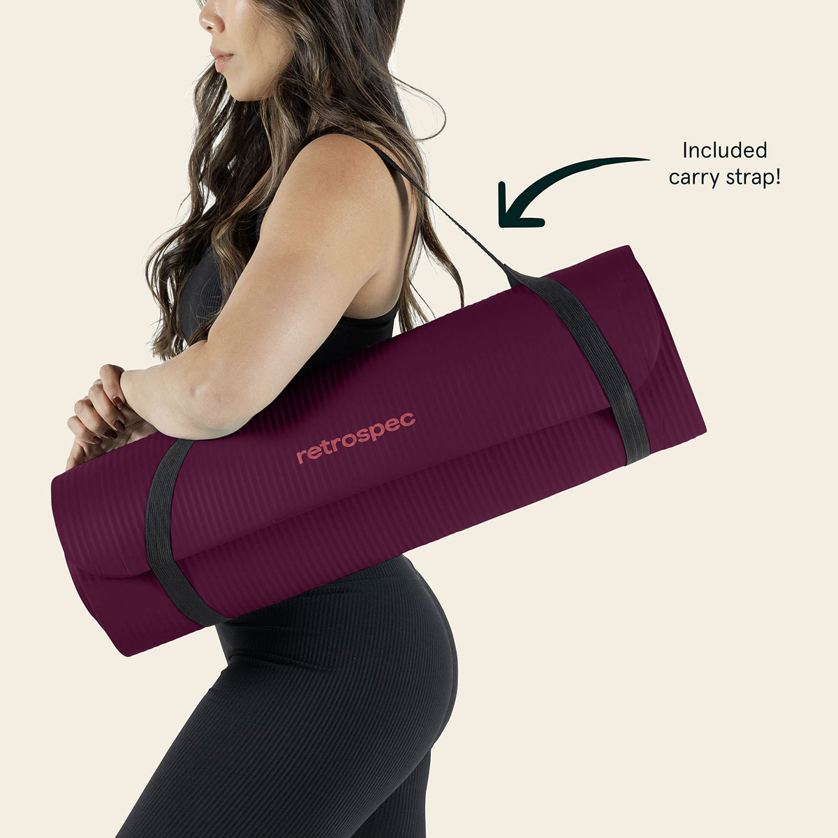Retrospec Solana Yoga Mat, 1 1/2 Inch Thick