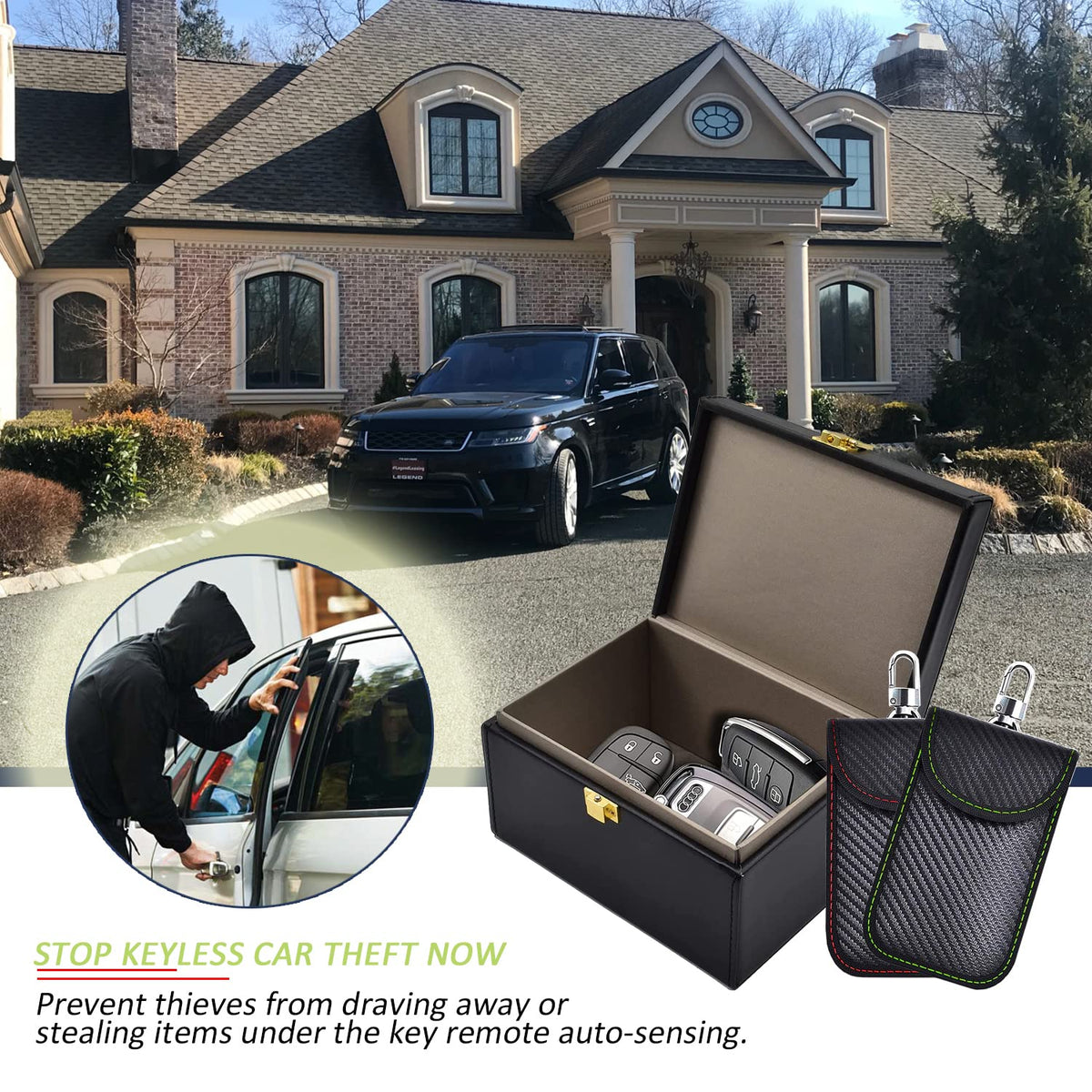Faraday Box for Car Keys with 2 Faraday Bags
