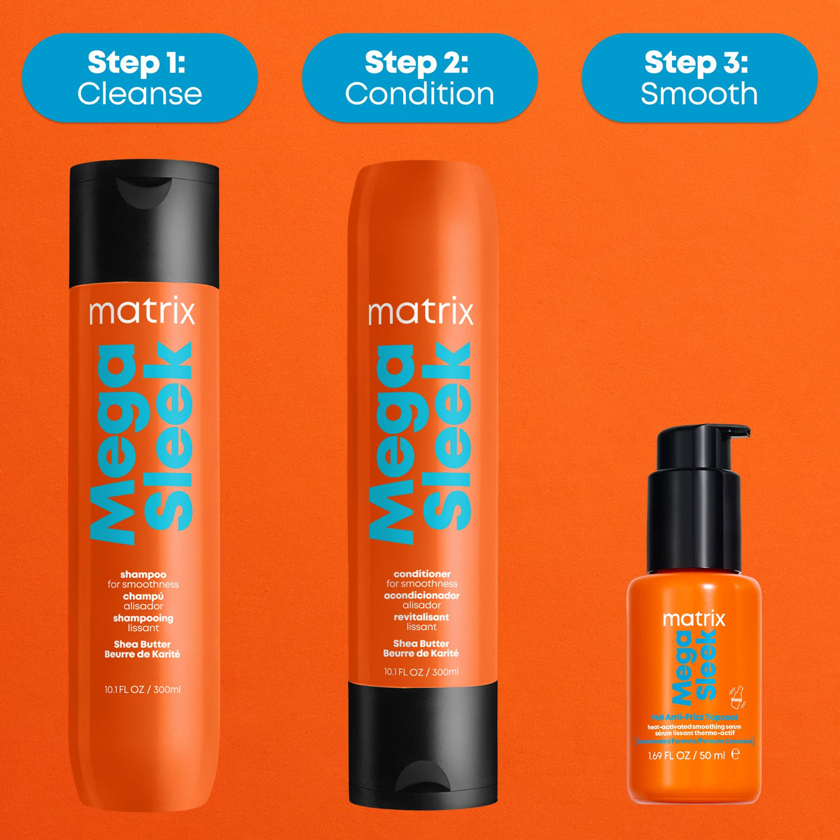 Matrix Mega Sleek Shampoo for Frizzy and Unruly Hair