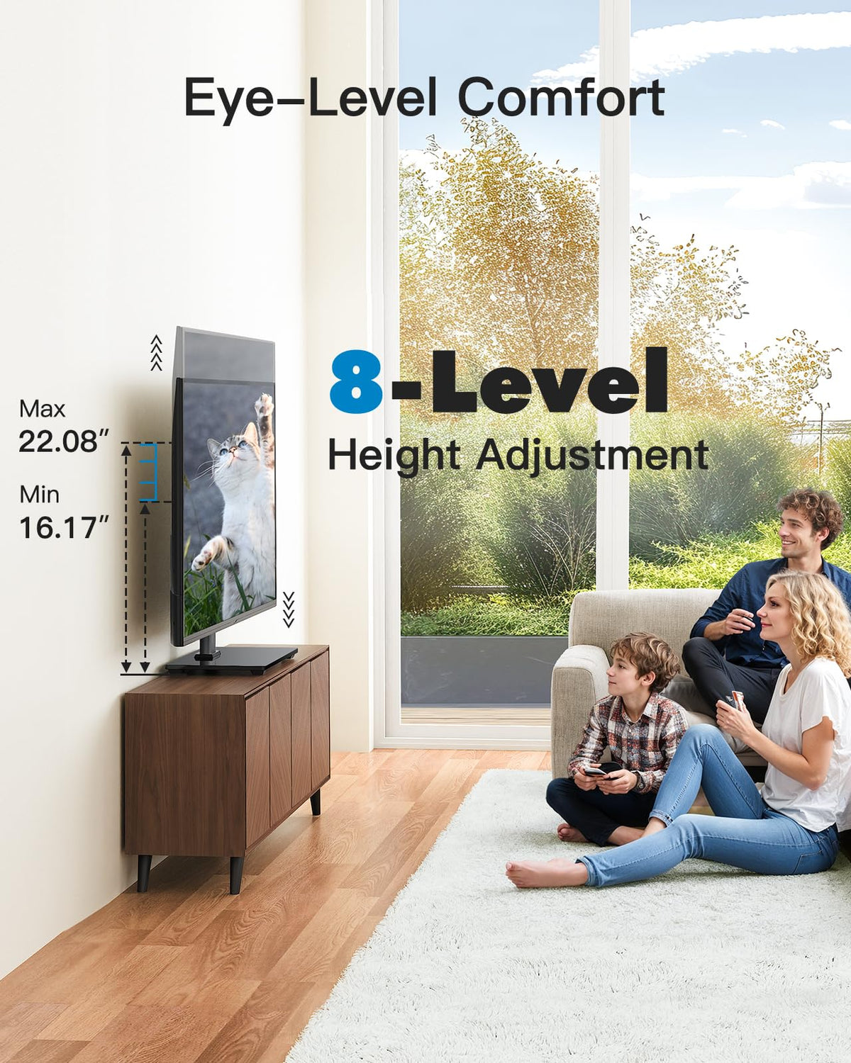 PERLESMITH PSTVS04 Universal Tabletop TV Stand Legs, 32-70 Inch