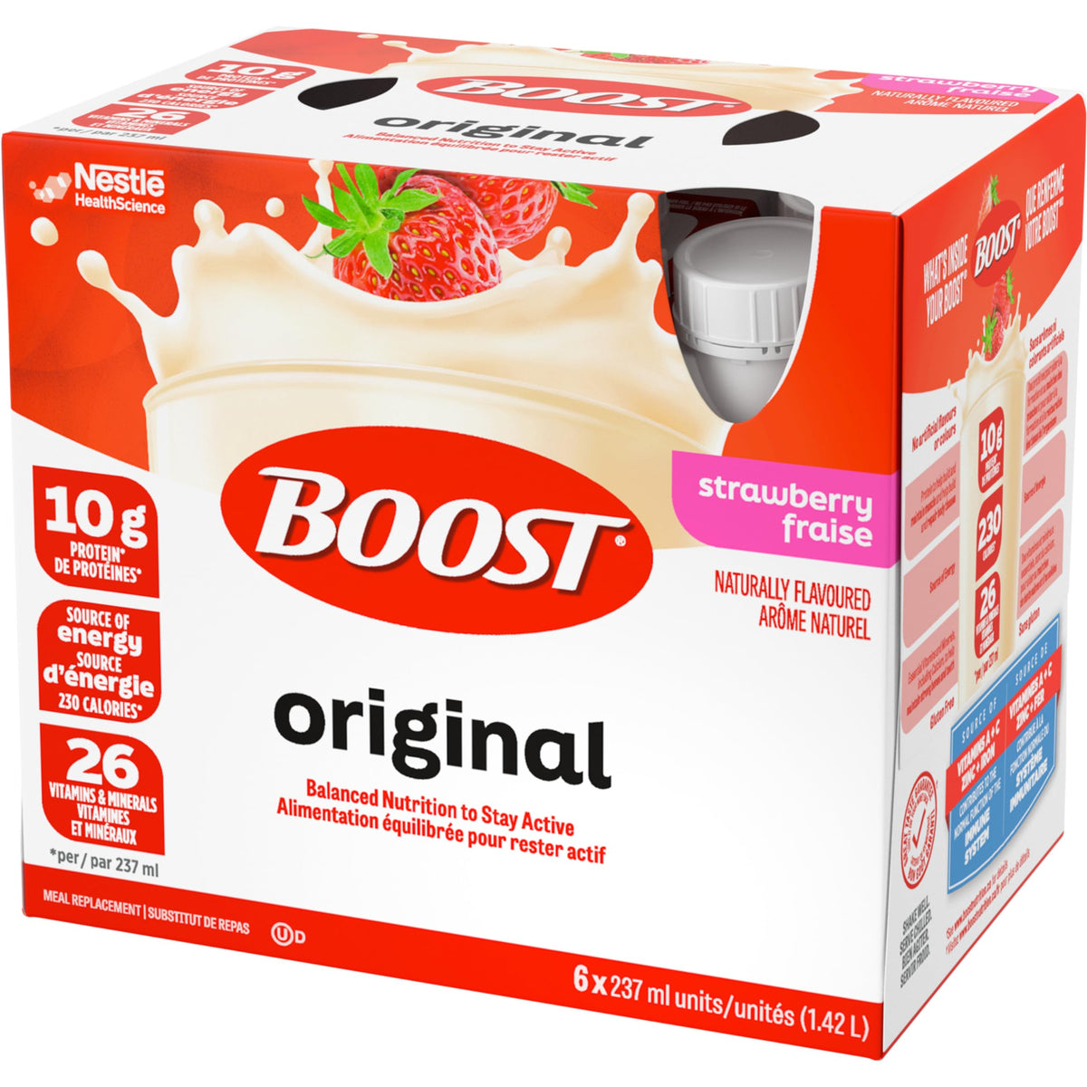 Boost Original Meal Replacement Drink, Strawberry, 237mL, 24 Pack