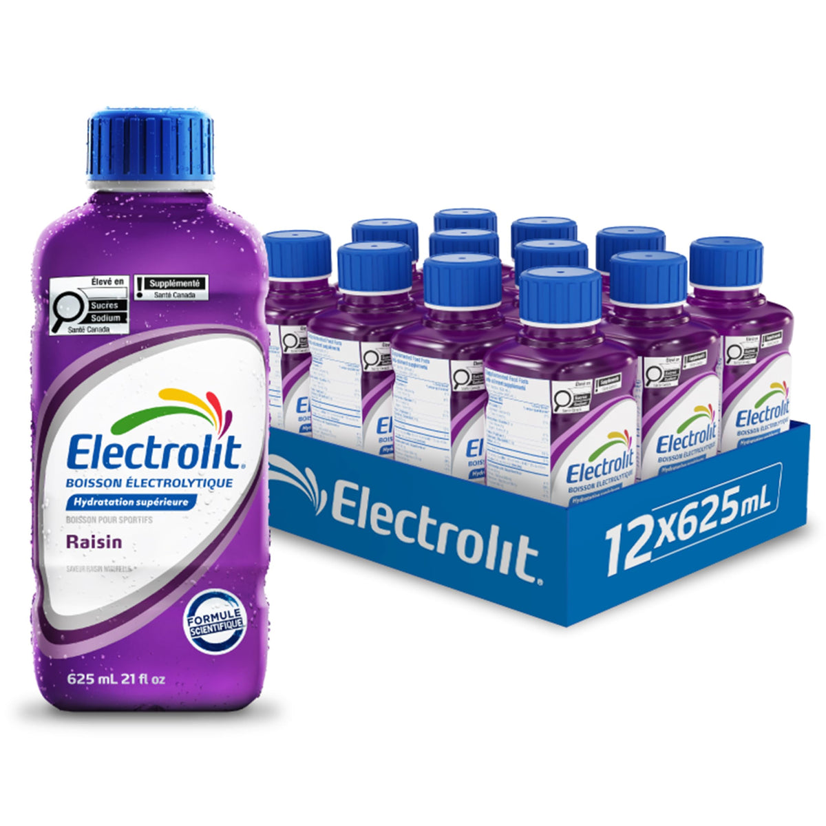 Electrolit Hydration Drink, Grape, 625ml, 12 Pack