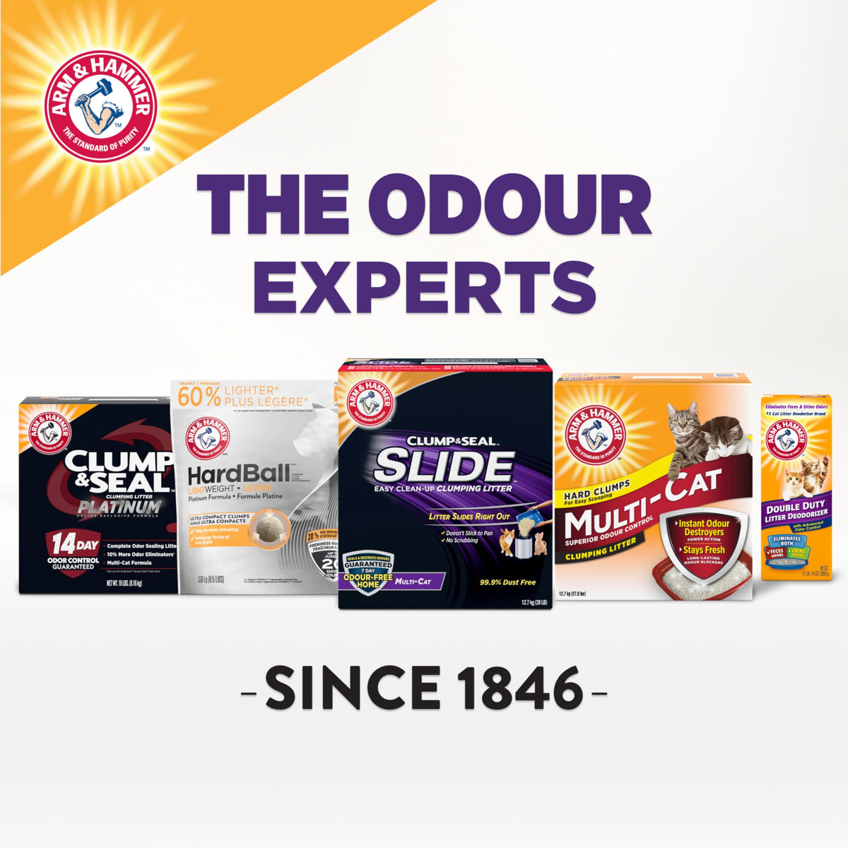 Arm & Hammer Slide Clumping Cat Litter, Multi-Cat, 12.7 kg