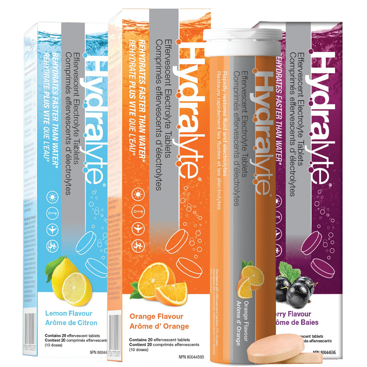 HydraLyte Electrolyte Tablets, Variety, 60 Count