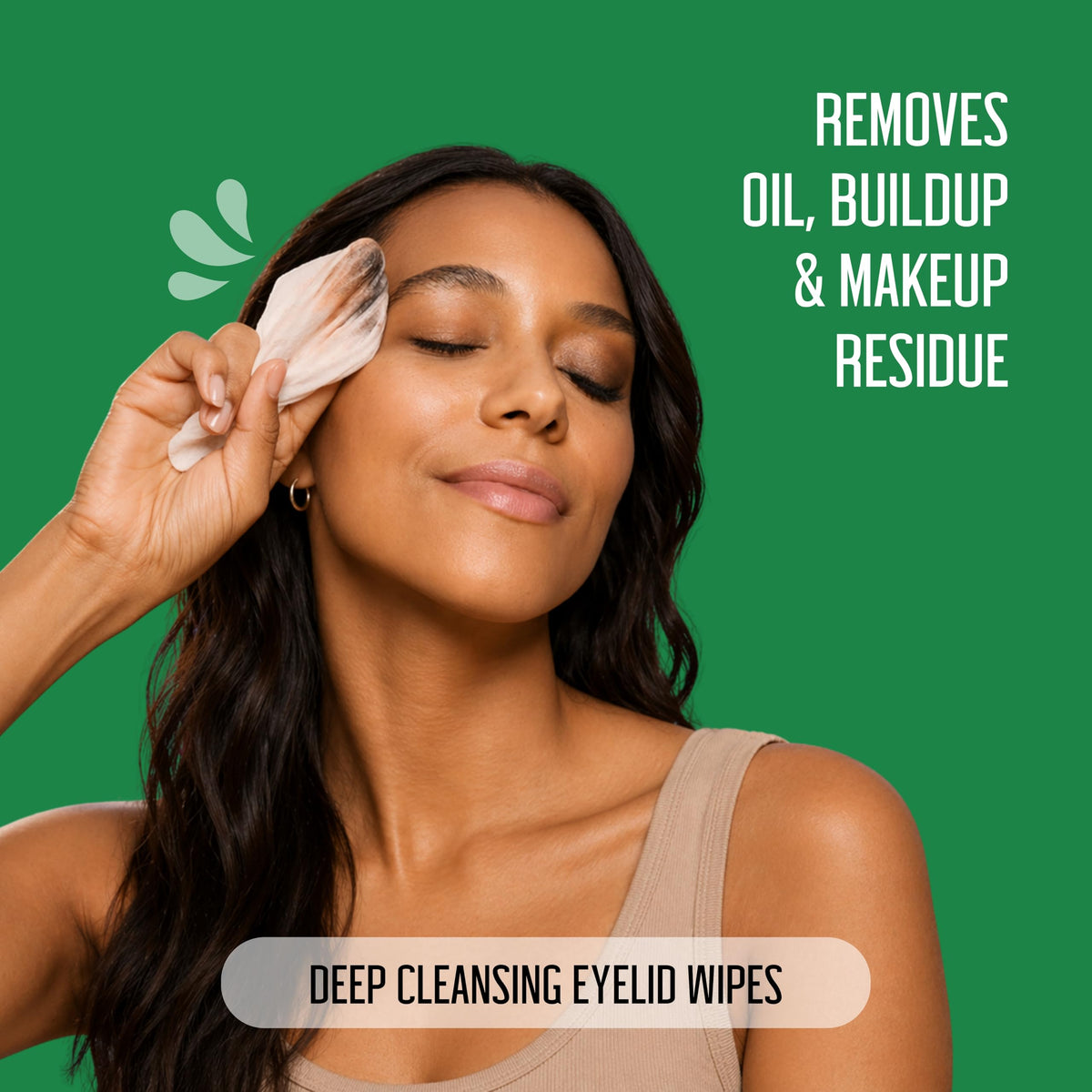 Tea Tree Eyelid Wipes, 100 Count, with Hyaluronic Acid