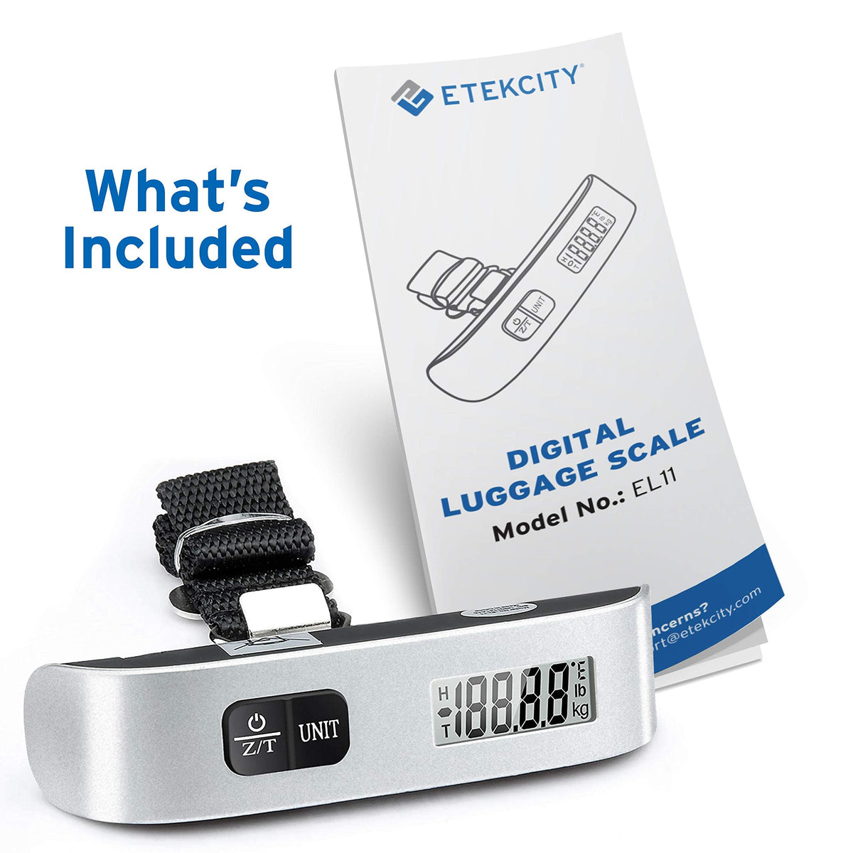 Etekcity Digital Hanging Luggage Scale, 110 lb