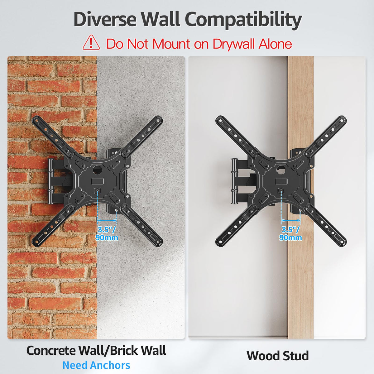 MOUNTUP MU0009 Full Motion TV Wall Mount for 26-60" TVs