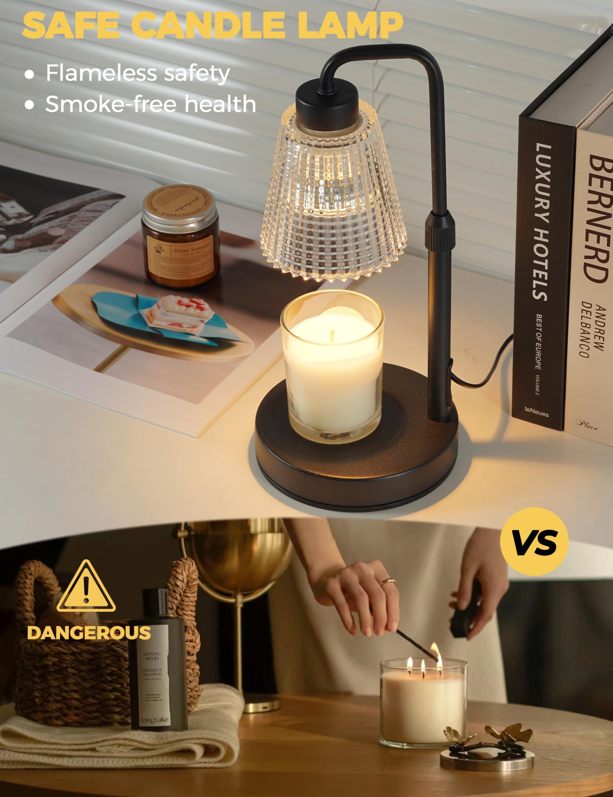 GODONLIF Dimmable Candle Warmer Lamp with Timer