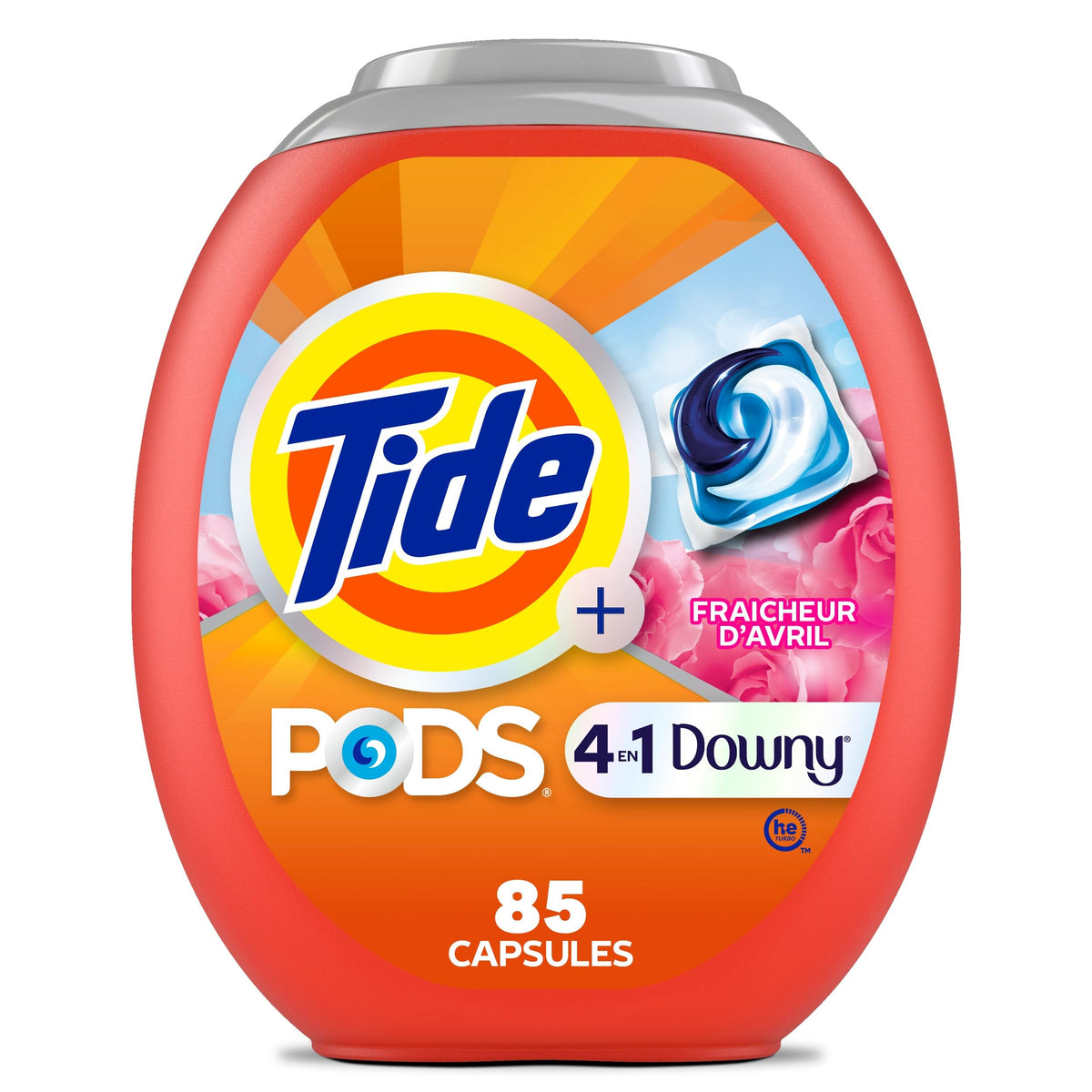 Tide Pods Laundry Detergent with a Touch of Downy 4-in-1, 85 Count