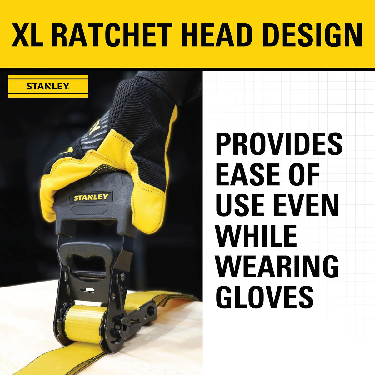 Stanley S1007 Ratchet Tie Down Straps, 1.5 in x 16 ft, 2 Pack