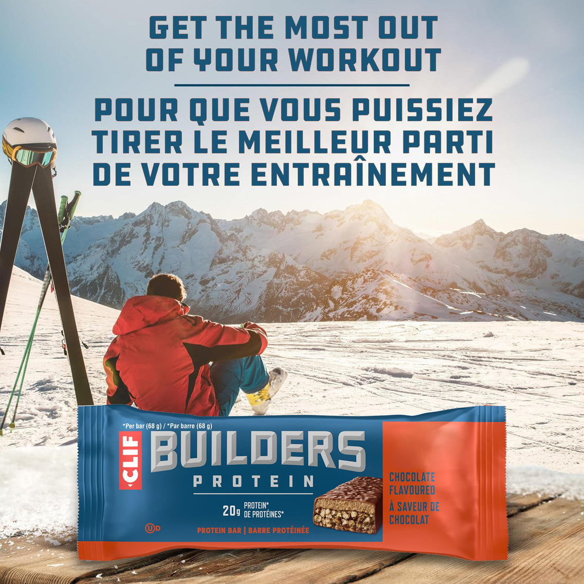 CLIF Builders Protein Bars, Chocolate, 12 x 68 g