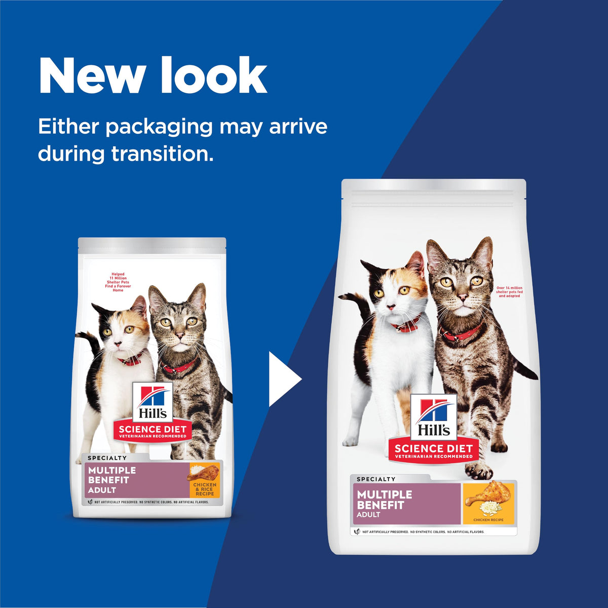 Hill's Science Diet Adult Multiple Benefit Chicken Cat Food, 7.03 kg