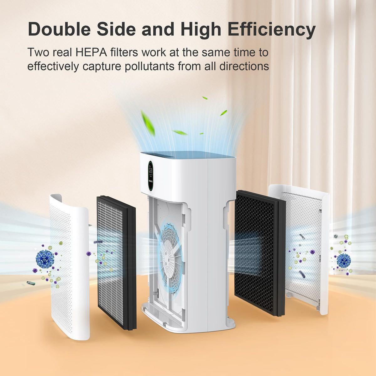 Morento 2-Pack HY4866 Air Purifier Replacement Filter