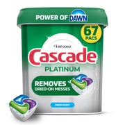 Cascade Platinum Dishwasher Pods, Fresh Scent, 67 Count
