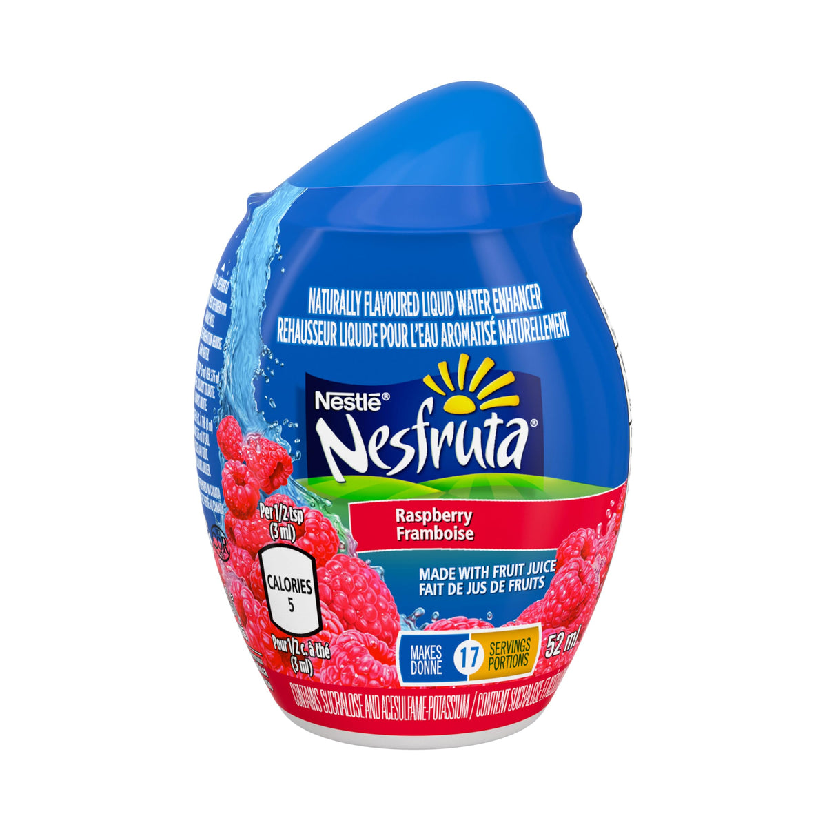 Nesfruta Raspberry Liquid Water Enhancer, 12 Bottles, 780 g