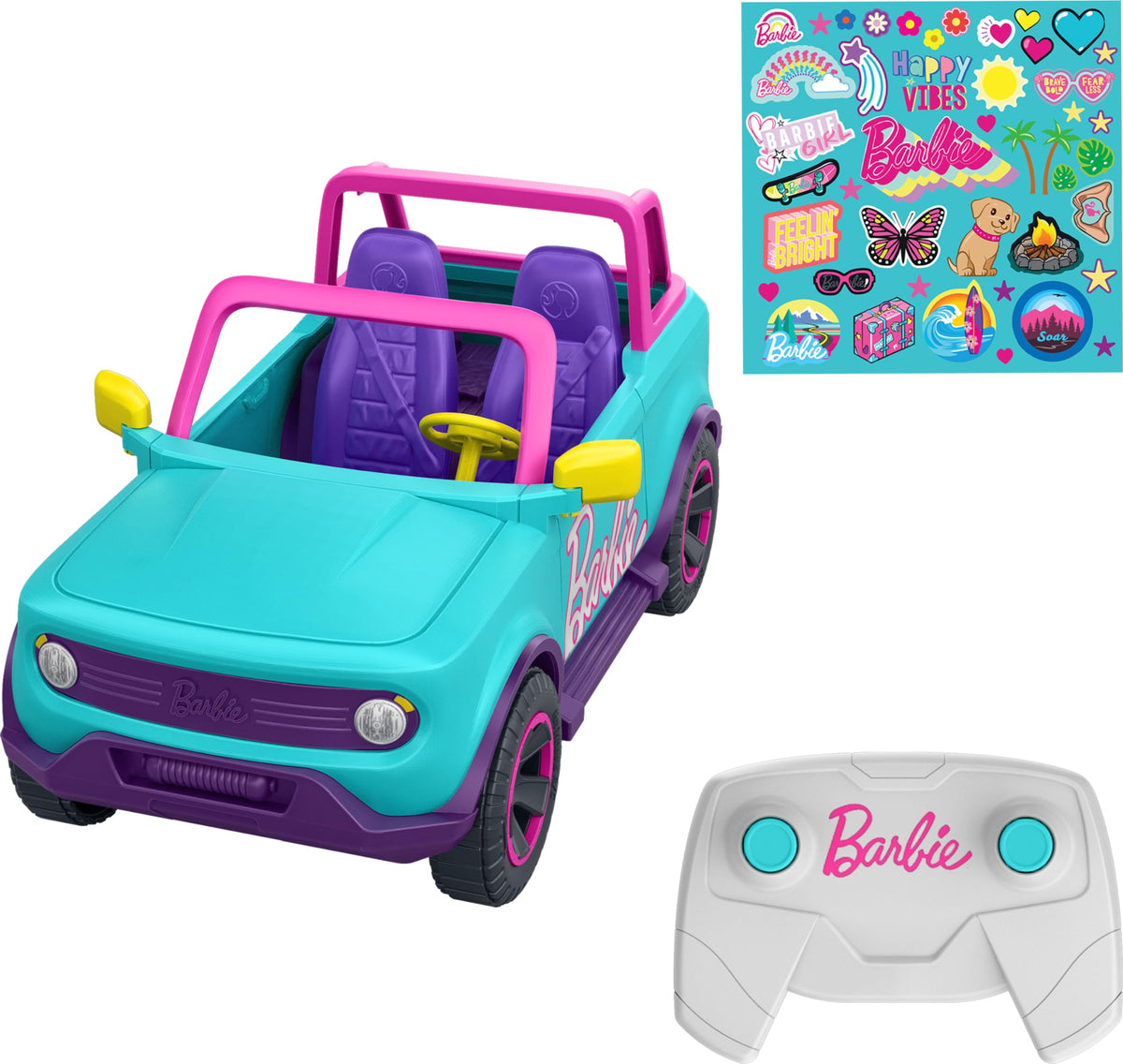 Hot Wheels Barbie RC SUV with Stickers