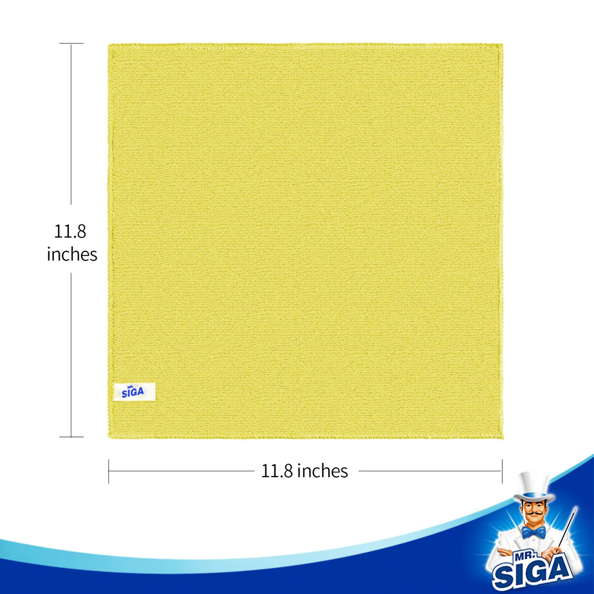 MR.SIGA Microfibre Cleaning Cloths, 11.8" x 11.8" (50 Pack)