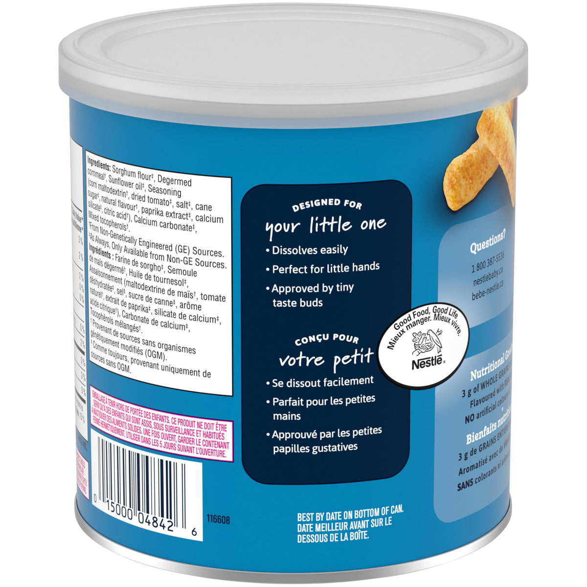 Gerber Lil' Crunchies Zesty Tomato Toddler Snacks, 6 x 42 g