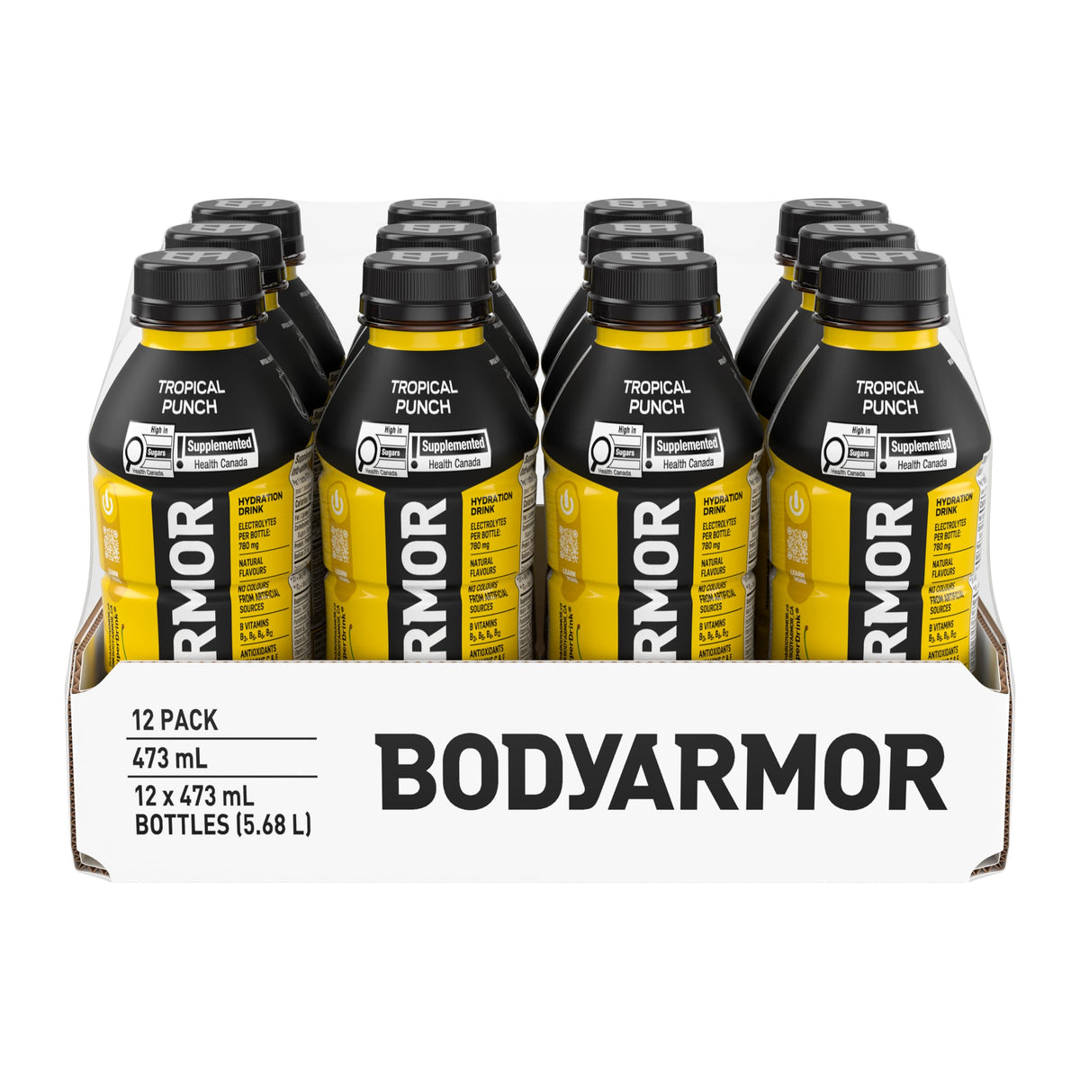 BODYARMOR SuperDrink Tropical Punch, 473 mL, 12 Pack