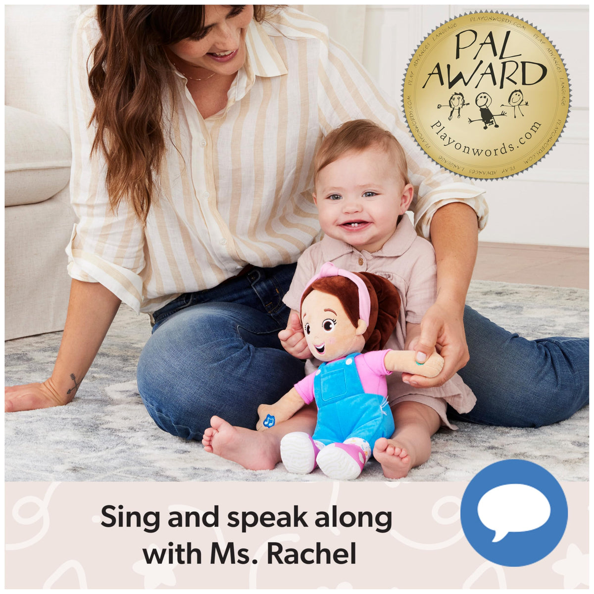Ms. Rachel Speak & Sing Doll, 16"