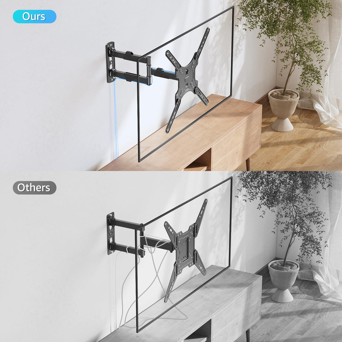 MOUNTUP MU0009 Full Motion TV Wall Mount for 26-60" TVs
