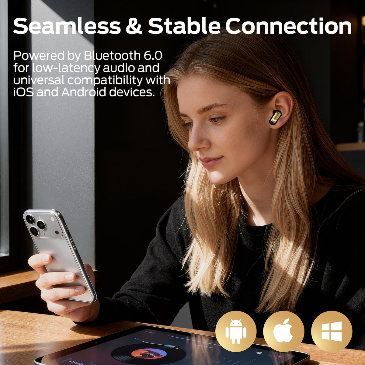 Monster N-Lite 217 Wireless Bluetooth 6.0 Earbuds, Black