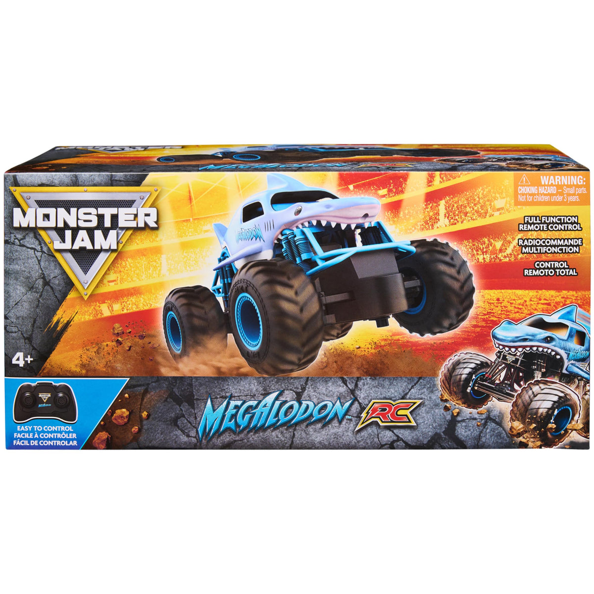 Monster Jam Megalodon Remote Control Monster Truck, 1:24 Scale