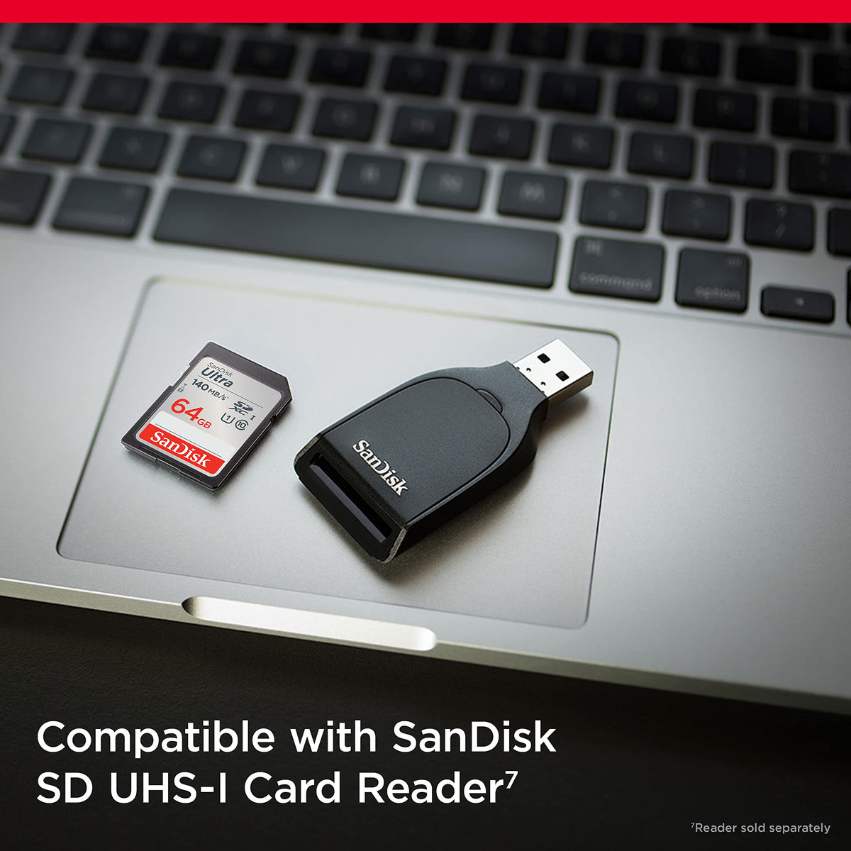 SanDisk 64GB Ultra SDXC UHS-I Card, 140MB/s, SDSDUNB-064G-GN6IN