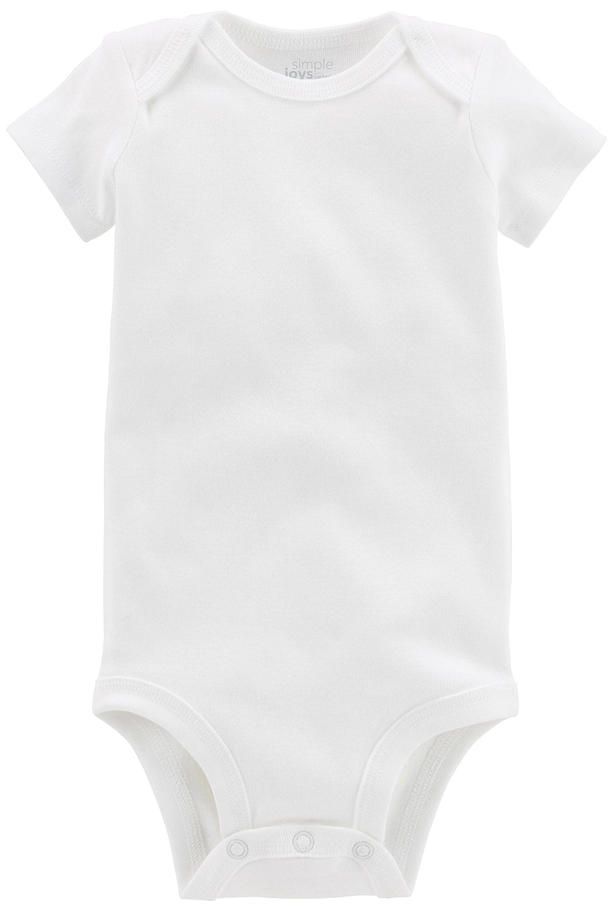 Simple Joys by Carter's 8-Pack Short-Sleeve Bodysuit, White, Newborn