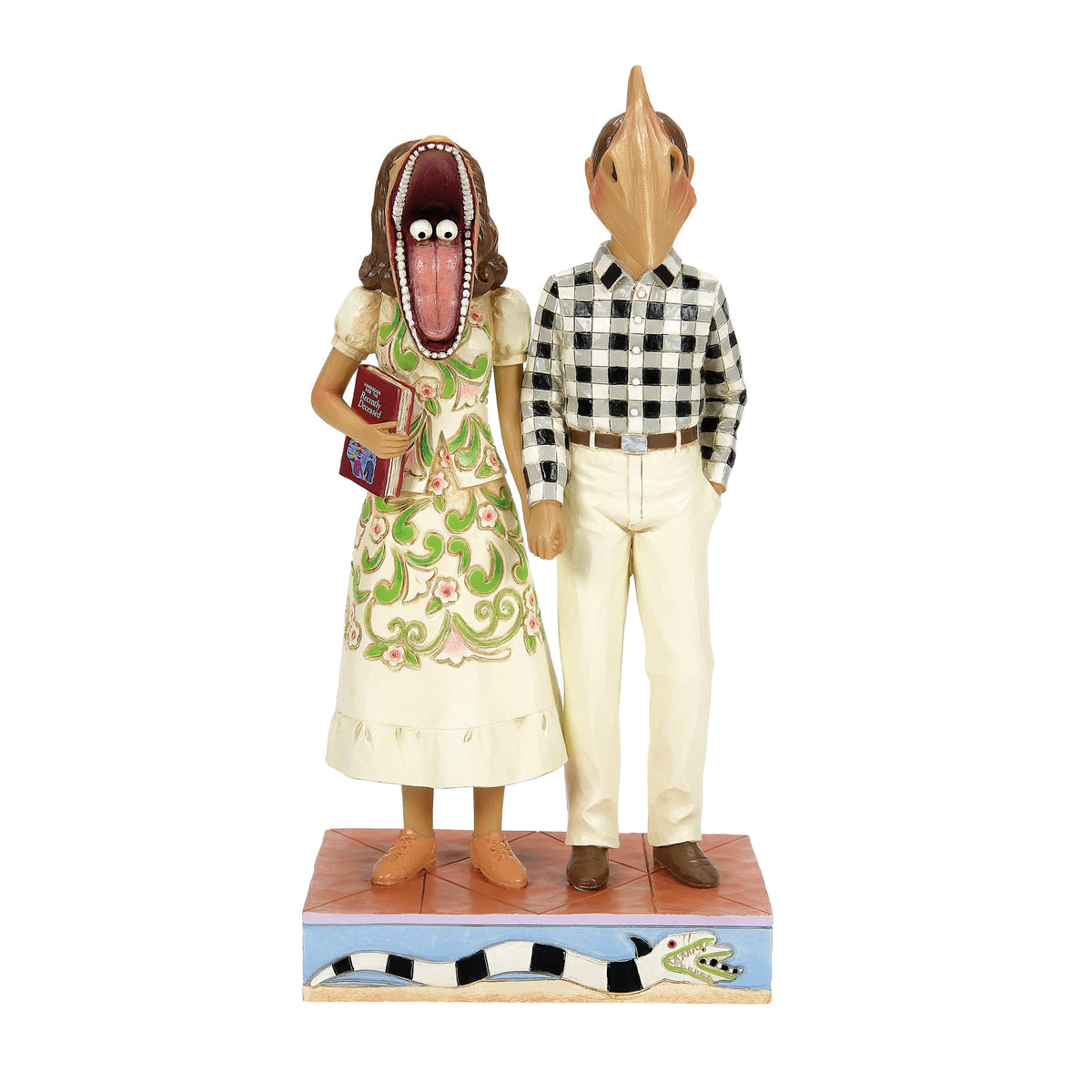 Enesco Beetlejuice Jim Shore Adam & Barbara Masks Figurine, 7.68 Inch
