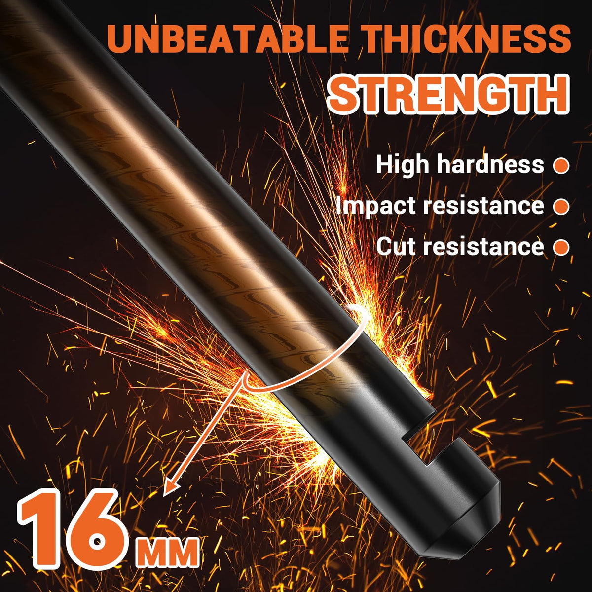 Sportneer 17 mm Heavy-Duty Bike U-Lock with Steel Cable