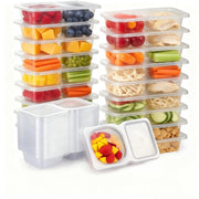 Pure Future Two-Compartment Snack Containers, 20-Pack