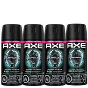 Axe Apollo Deodorant Body Spray, Sage and Cedarwood, 113g, Pack of 4