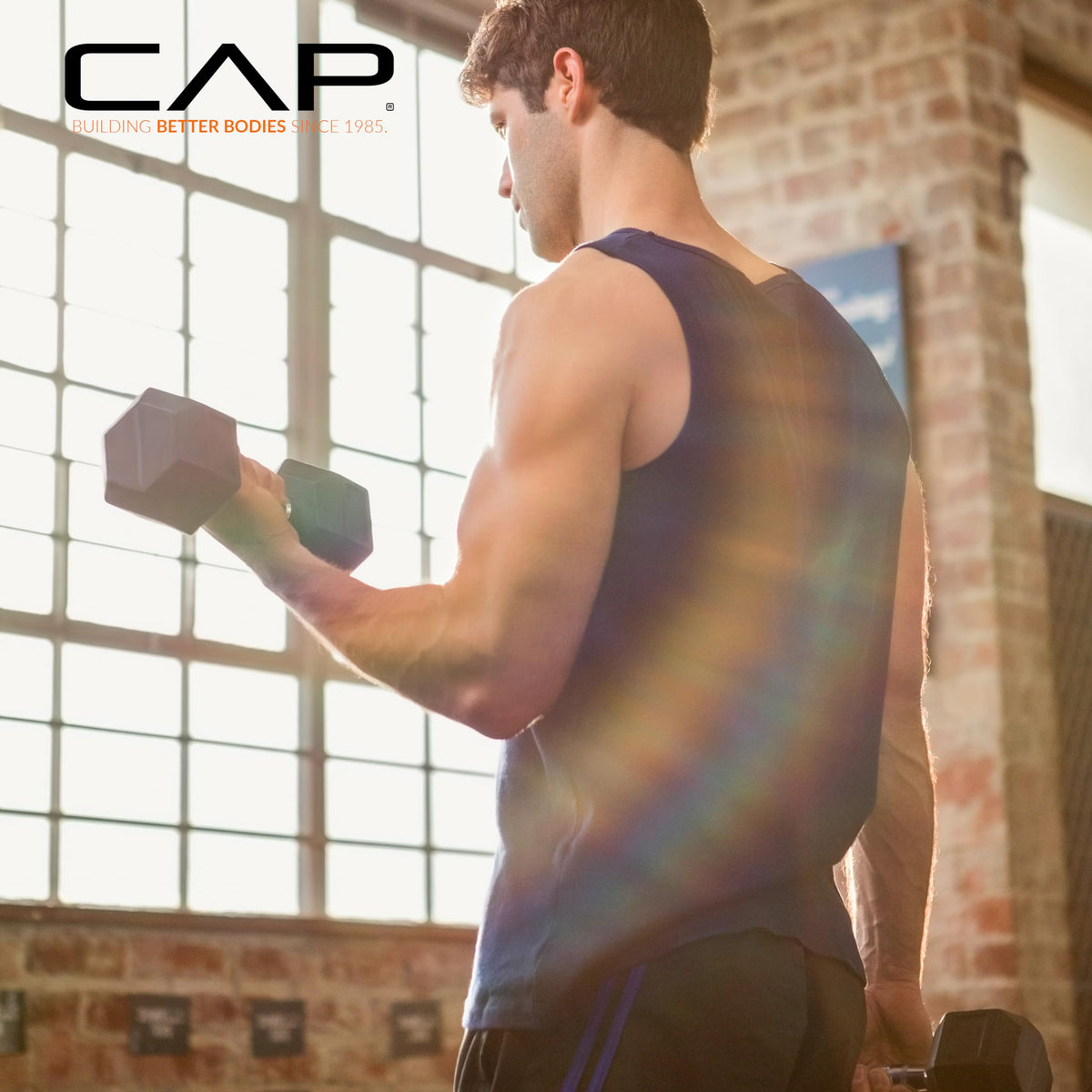 CAP Barbell 20 LB Coated Hex Dumbbell Pair, Padded Grip