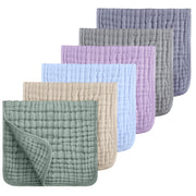 Looxii Muslin Burp Cloths, 20 x 10 in, Multicolour, 6-Pack
