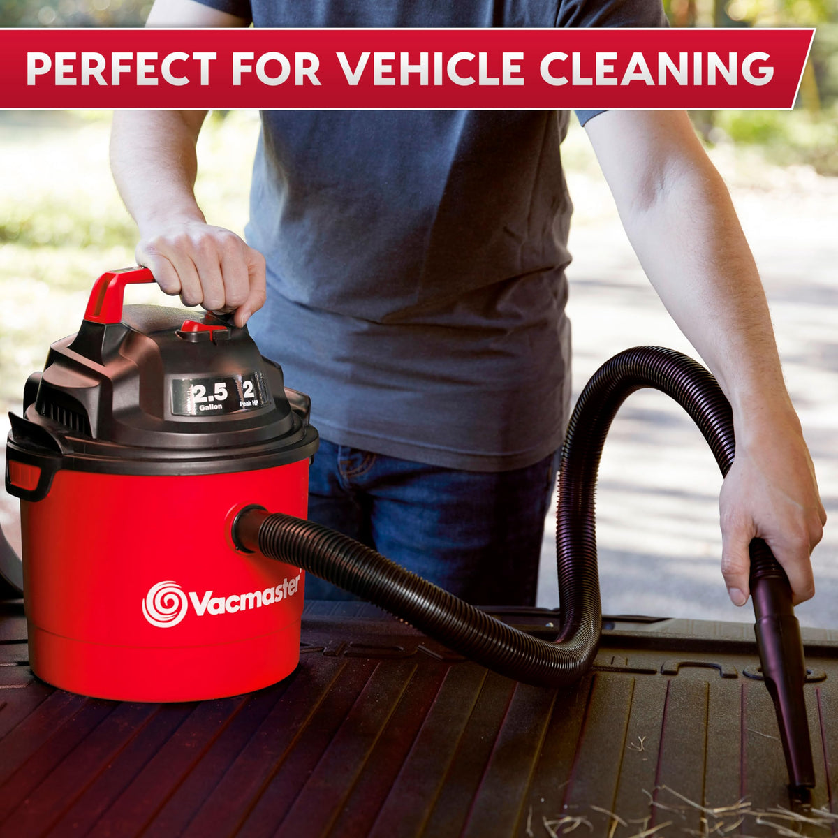 Vacmaster Red Edition VOM205P Wet Dry Shop Vacuum, 2.5 Gallon